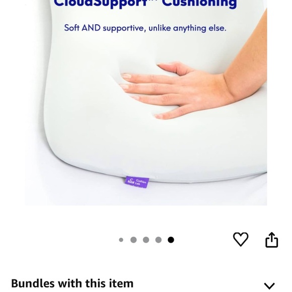 White Ergonomic Memory Foam Pillow - Picture 5 of 5